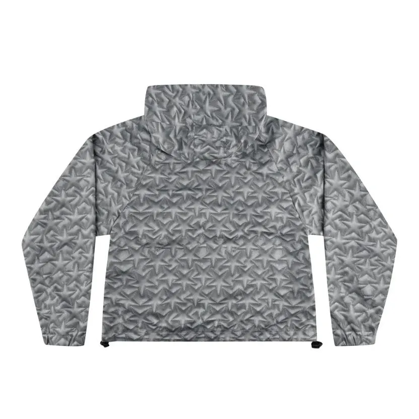LUSIVE EMBOSSED PRINT UTILITY HOODED JACKET