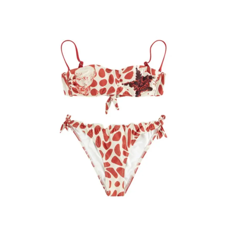 LUSIVE BLOOD PRINT DECONSTRUCTED BIKINI