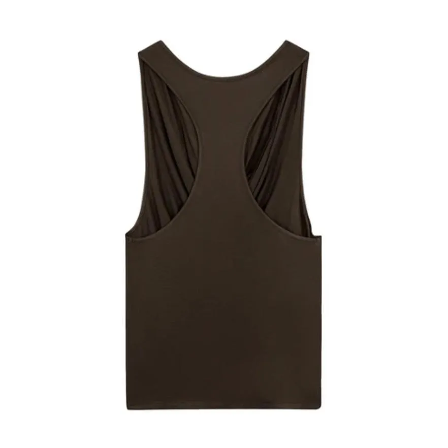 LUSIVE DRAPED SEQUIN‑STAR TANK