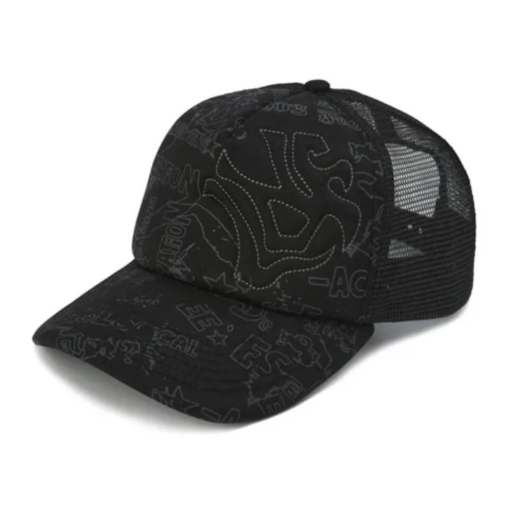 LUSIVE GRAFFITI CIPHER EMBROIDERED TRUCKER CAP