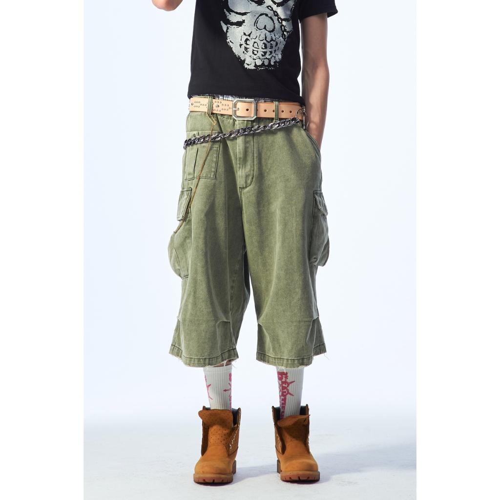 LUSIVE 口袋七分褲 Cargo Shorts Denim