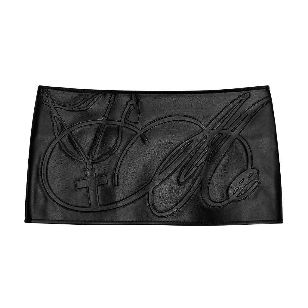 bonnae Embossed micro pleated skirt (Black)
