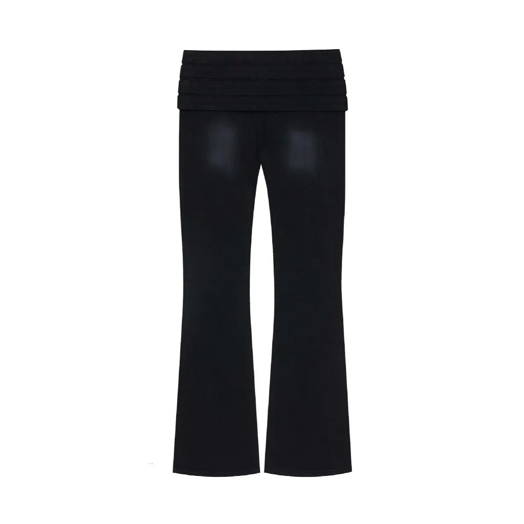 bonnae Belted straight pants (Black)