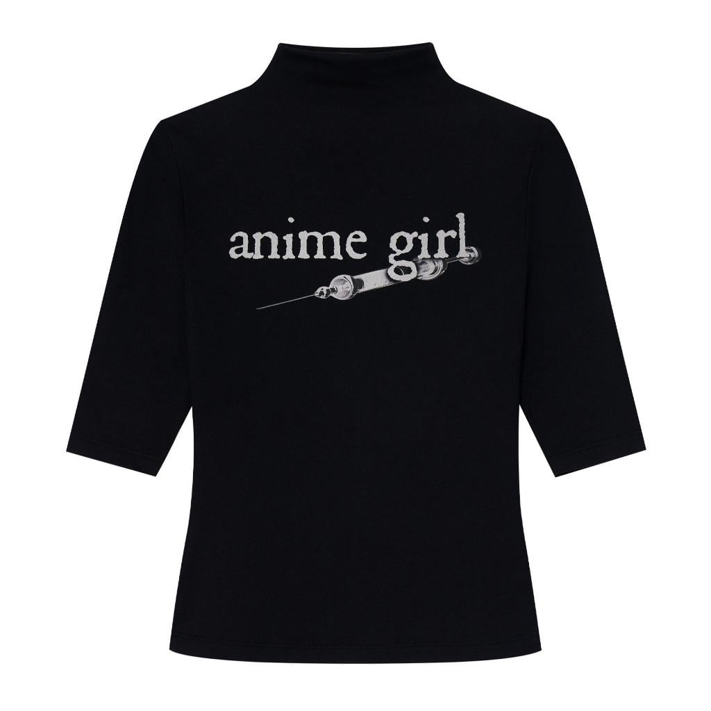 bonnae Anime mock neck top (Black)