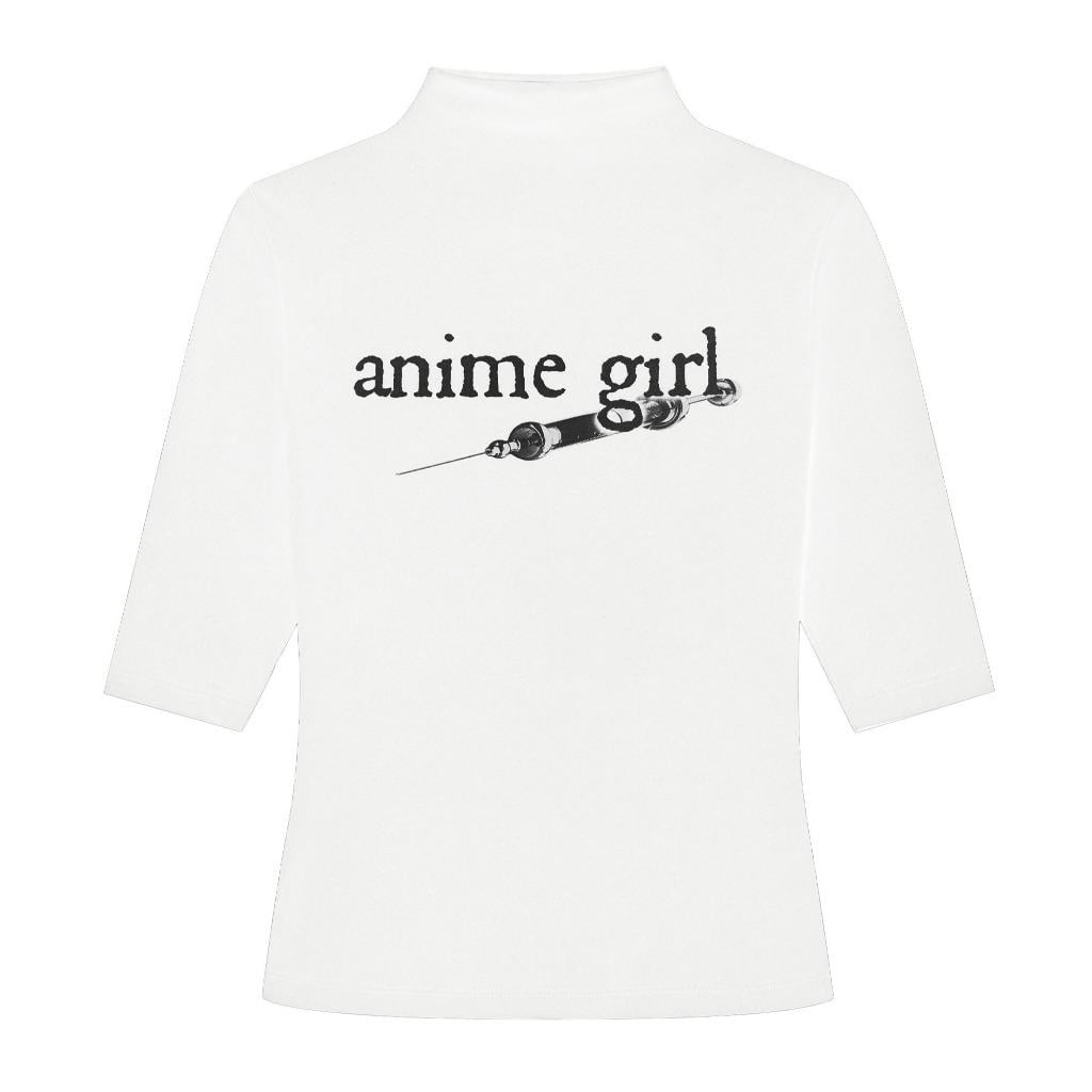 bonnae Anime mock neck top (White)