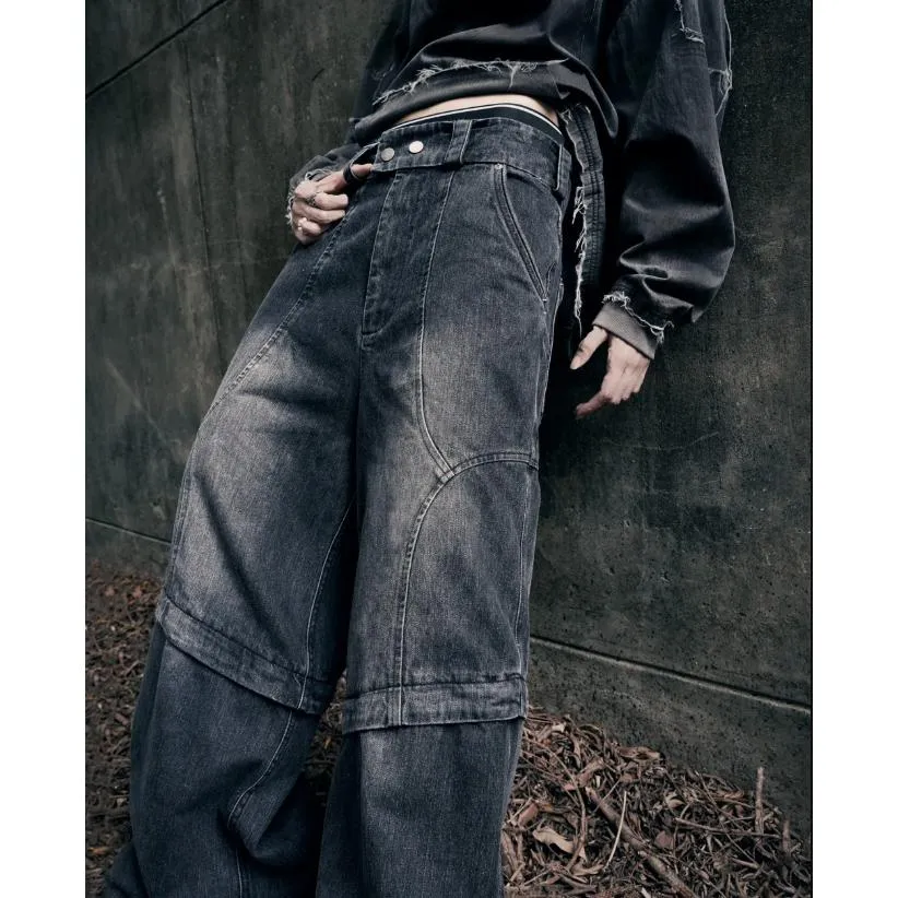 JIMMY GUTSON Evolution – Membranous Wing Paneled Wide Denim