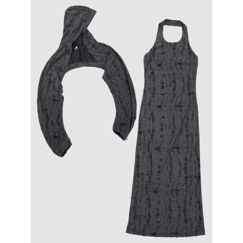 ENCLAVE TWO-PIECE SLIM FIT “WIERD” LONG DRESS