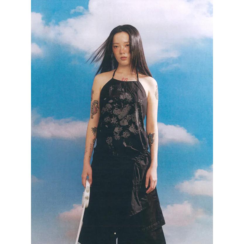 ENCLAVE BIAS-CUT “CRUISE” SPAGHETTI DRESS