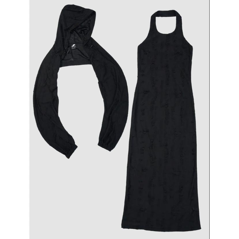 ENCLAVE TWO-PIECE SLIM FIT “WIERD” LONG DRESS