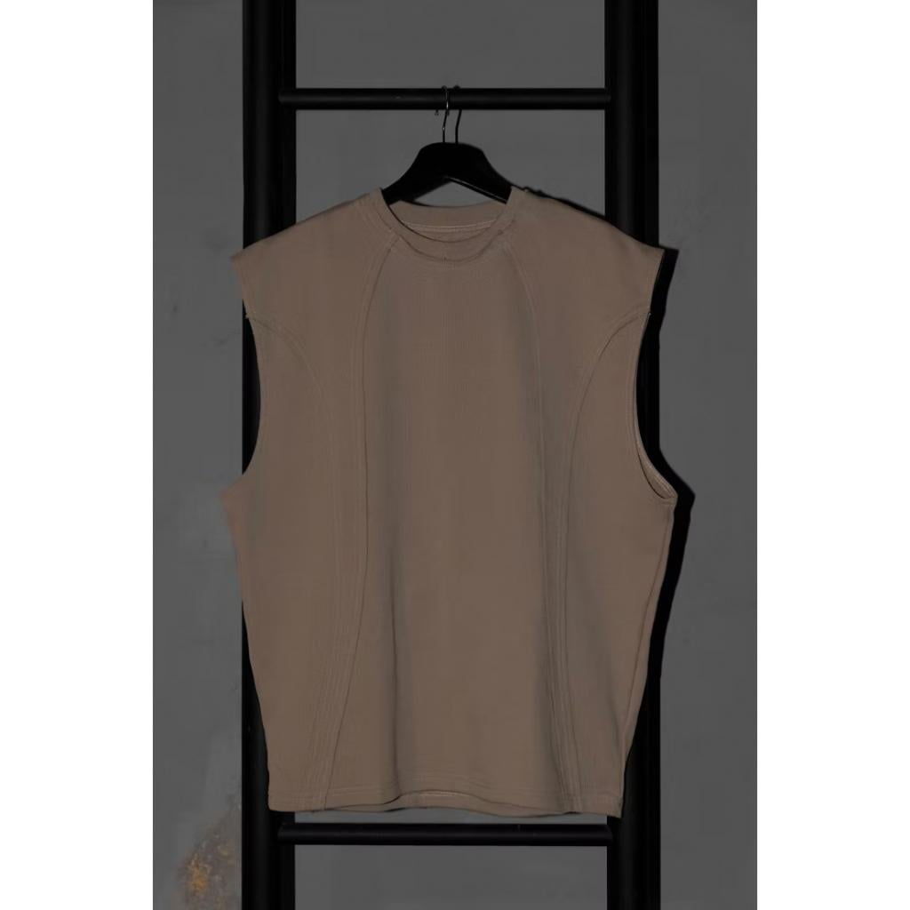 ALLENKO3 Dropped-Shoulder Deconstructed Panel Vest
