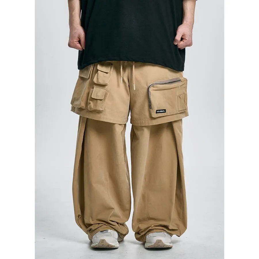 AJO AJOBYAJO Pocket Layered Oversized Cotton Pants 24AW