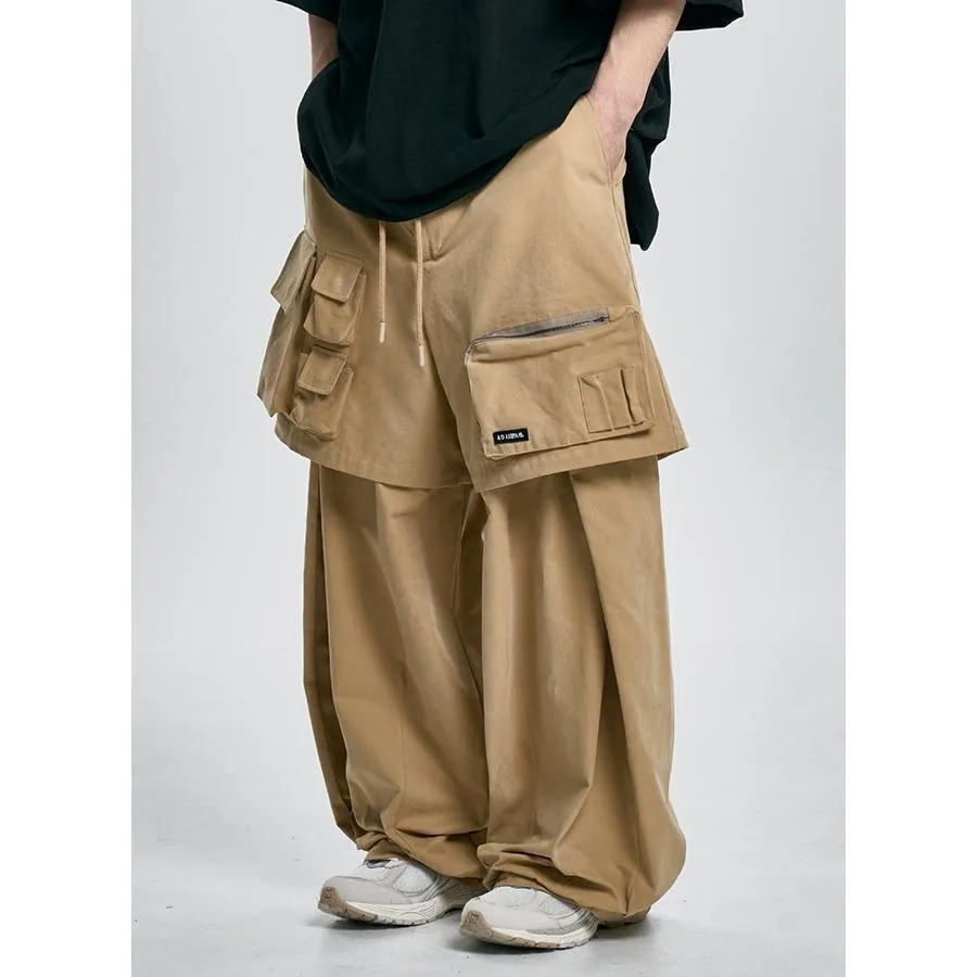 AJO AJOBYAJO Pocket Layered Oversized Cotton Pants 24AW
