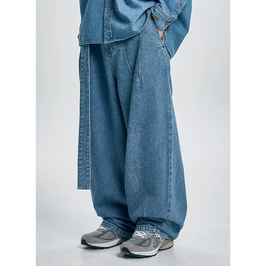 AJO AJOBYAJO Asymmetric Washed Denim Pants 24AW