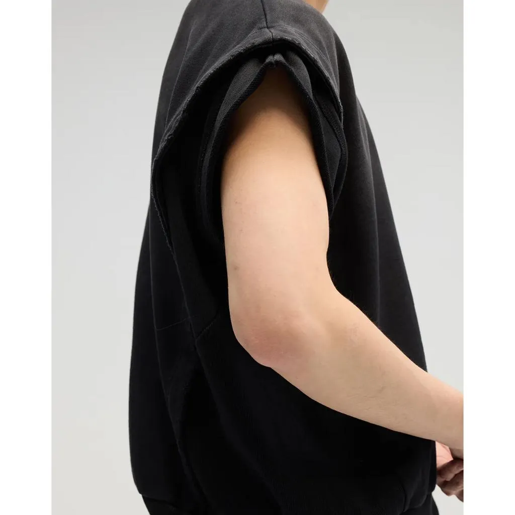 VACANT ES0178 Washed No-Sleeve Sweatshirt
