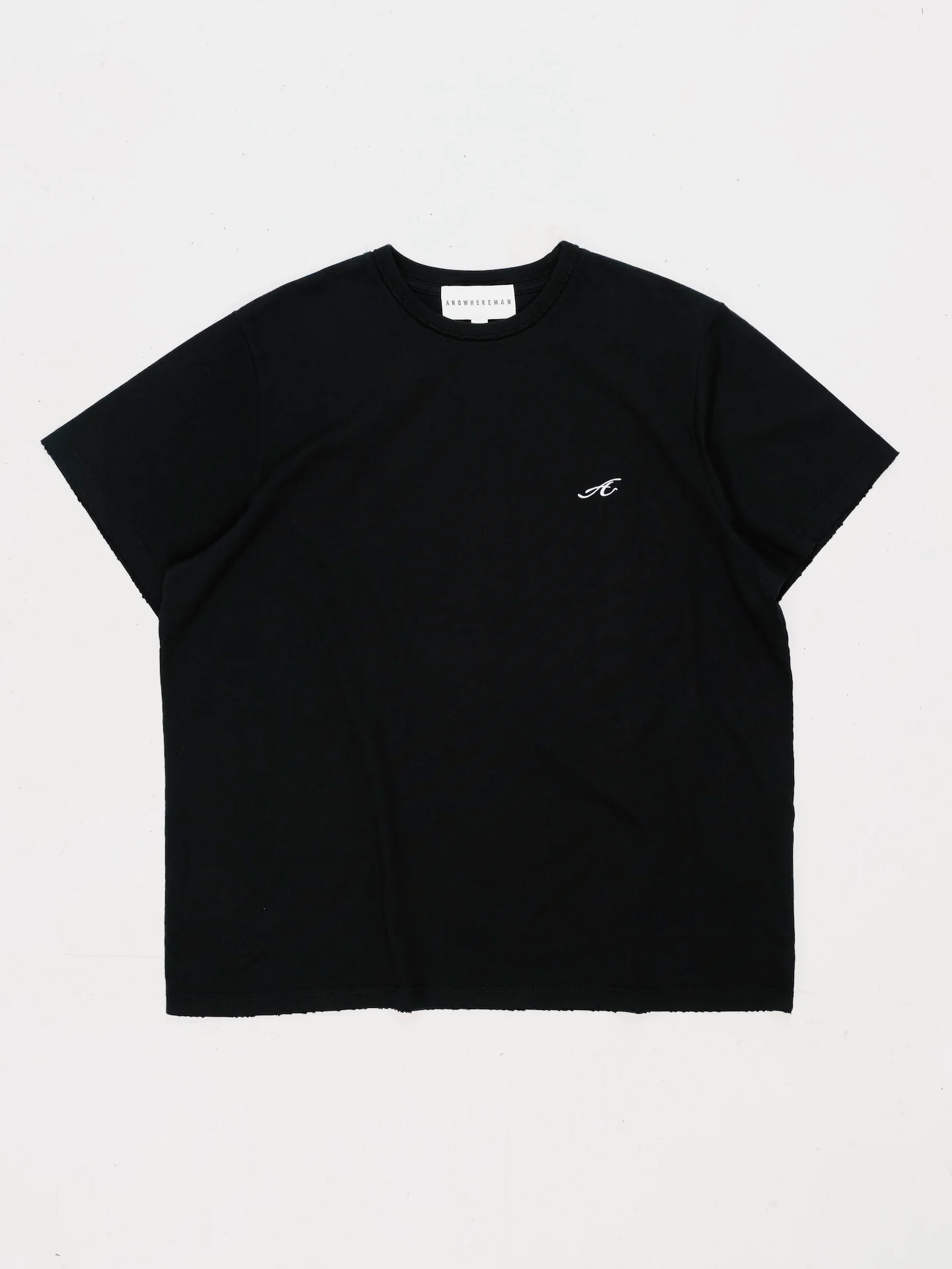 ANOWHEREMAN "A" OVERSIZE T-SHIRT BLACK