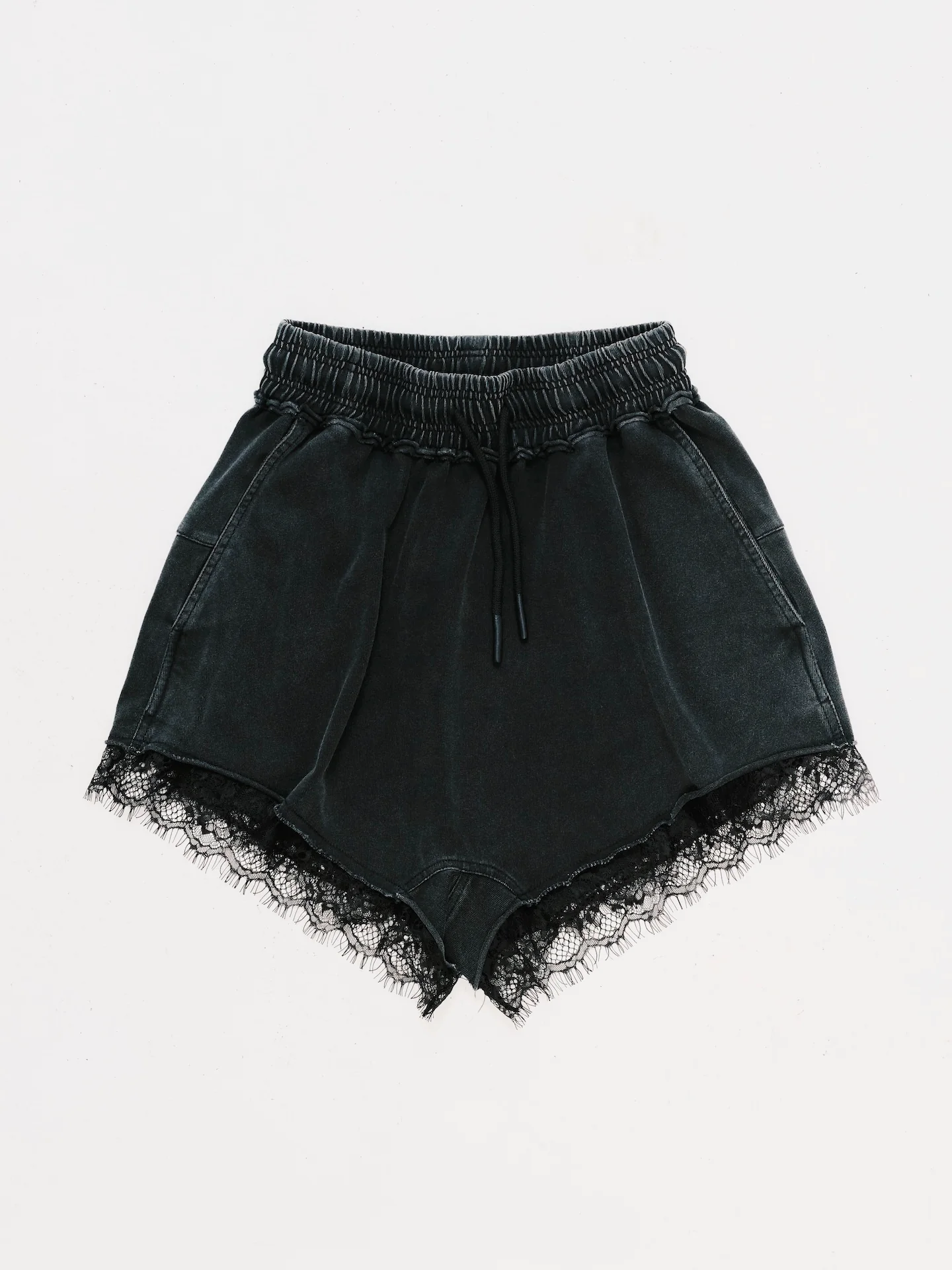 ANOWHEREMAN LACE WASHED SHORTS (WOMEN)