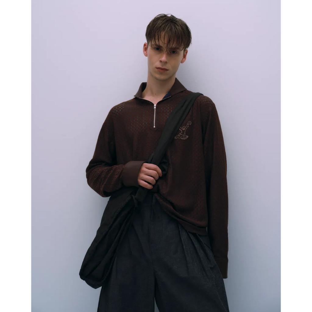 ASTER Zip-up Knit Shirt