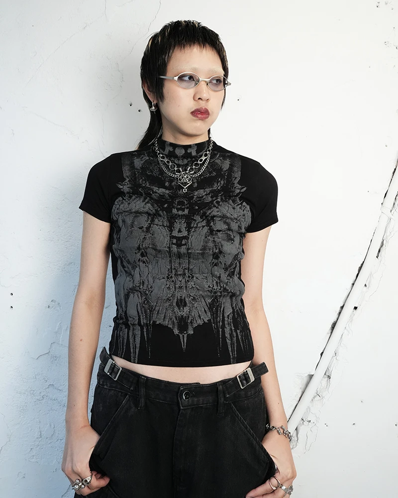 KJのANIMAMUCSIIII NTDD® tee women's_Mock neck
