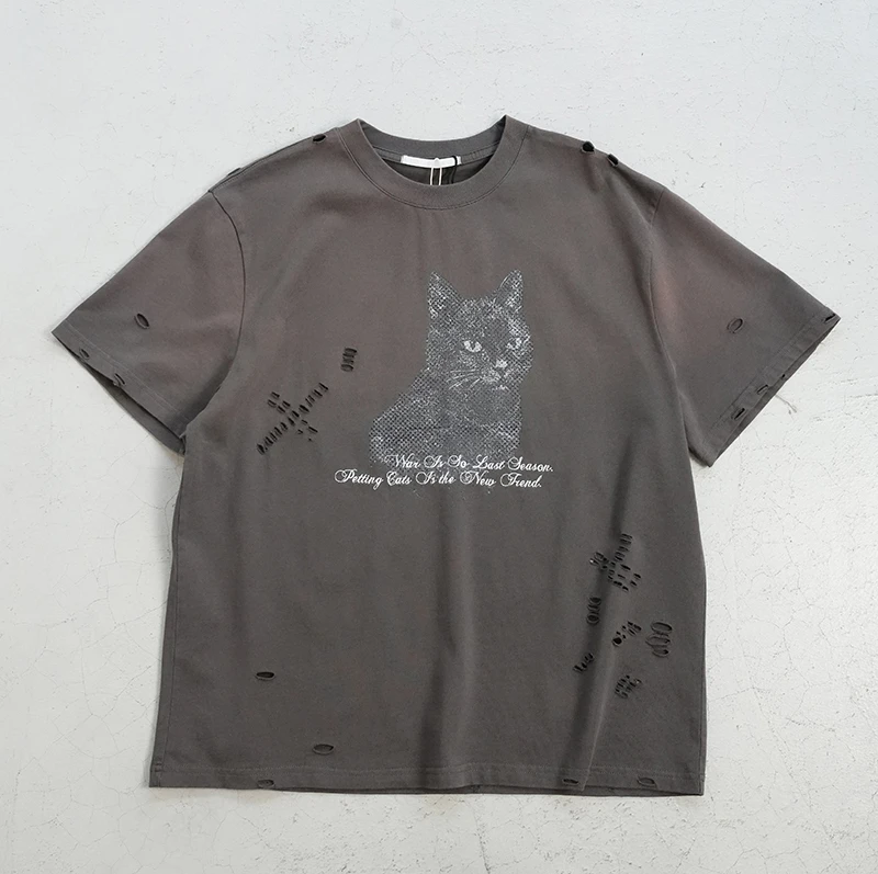ASTER Black Cat Washed Tee