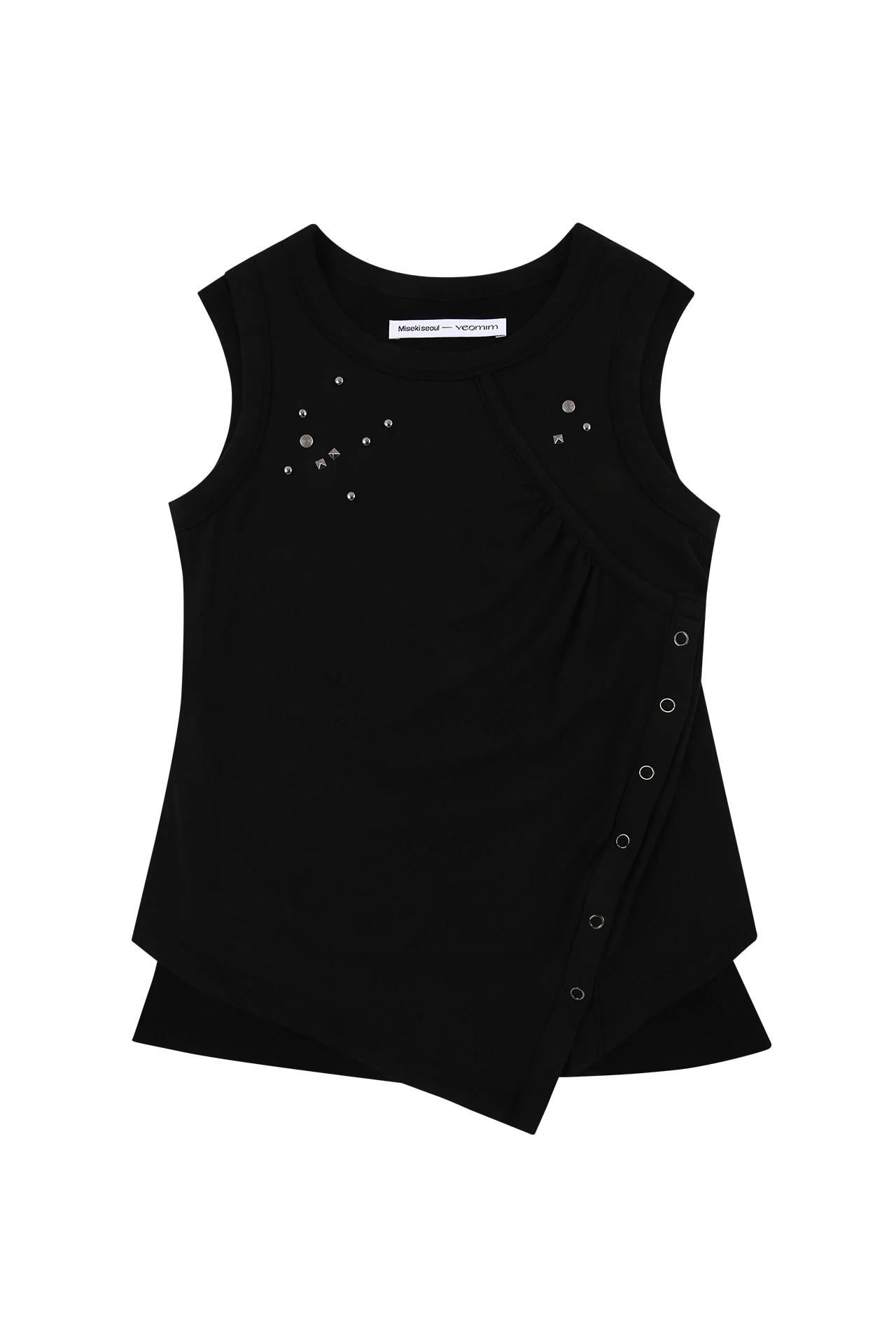 YEOMIM stud layered sleeveless
