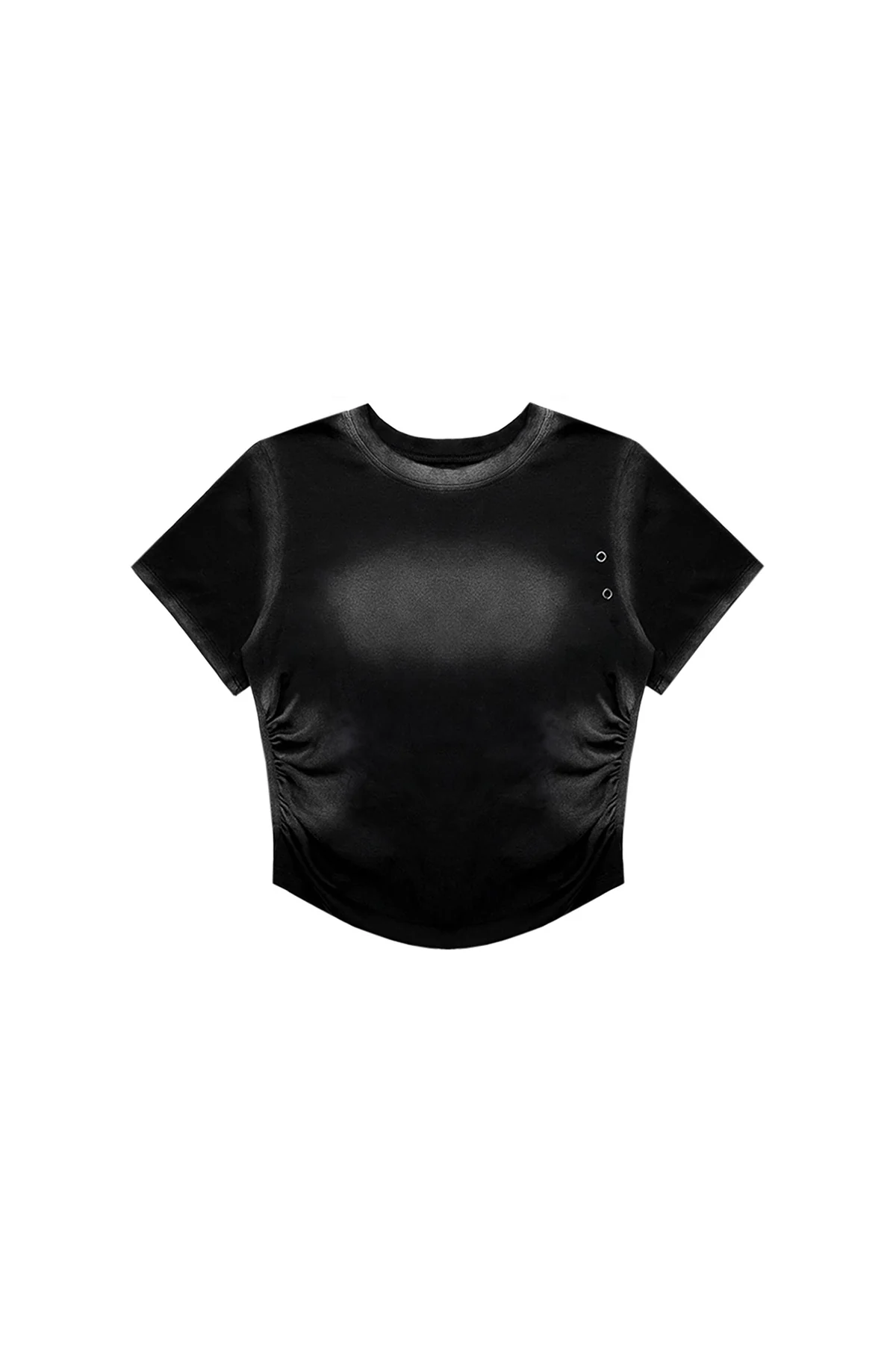 BLR BLUER Bleached Upper Chest Shirring T-shirts