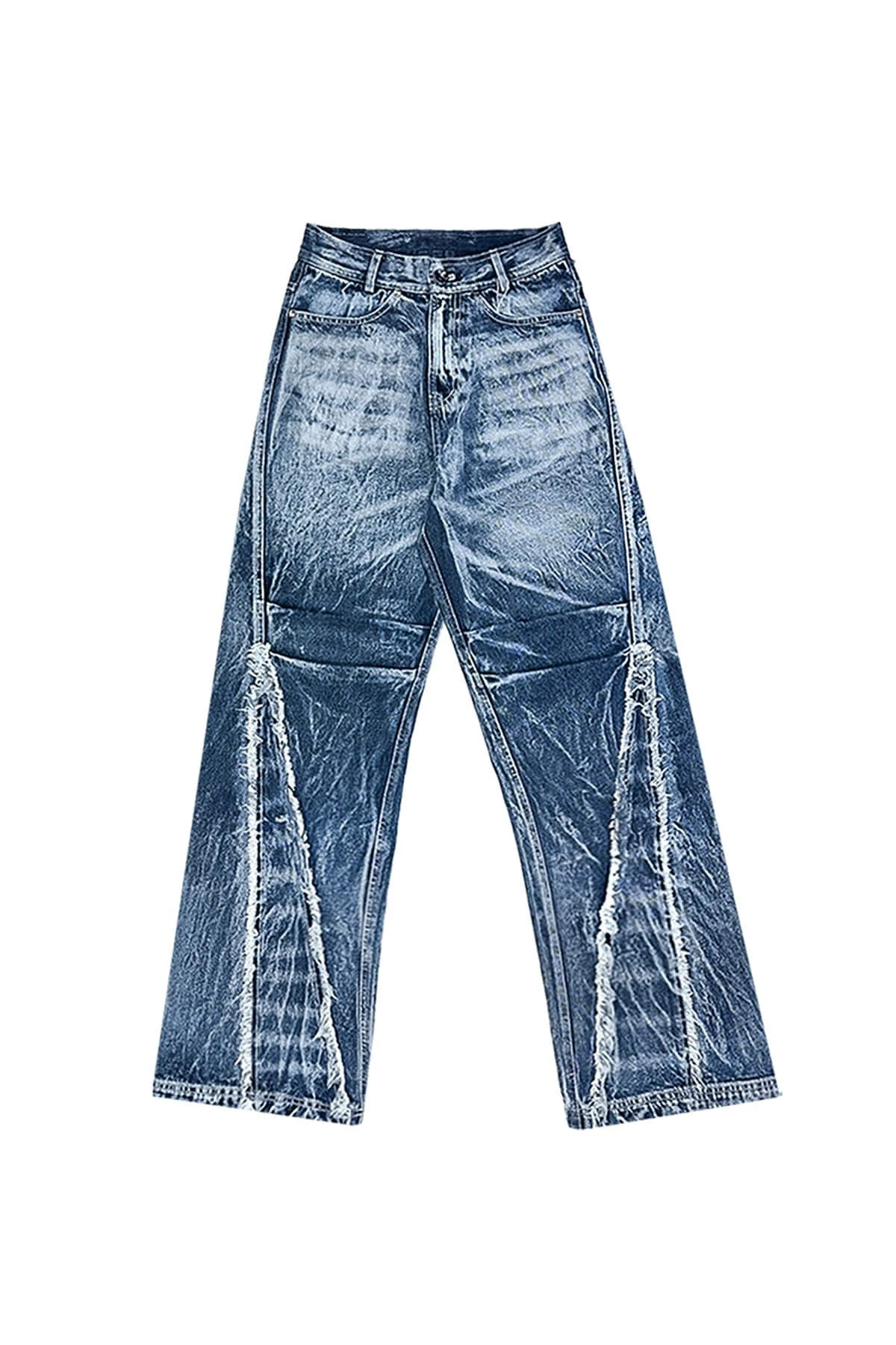 BLR BLUER Curved Navy Denim Pants