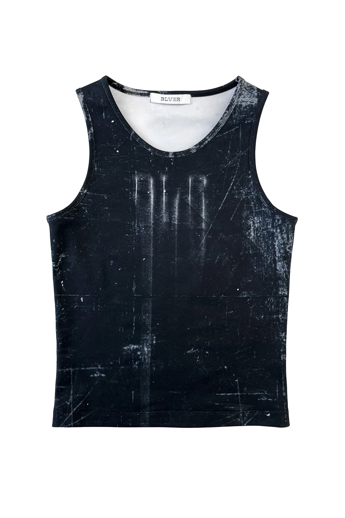 BLR BLUER BLR Printed Black Sleeveless