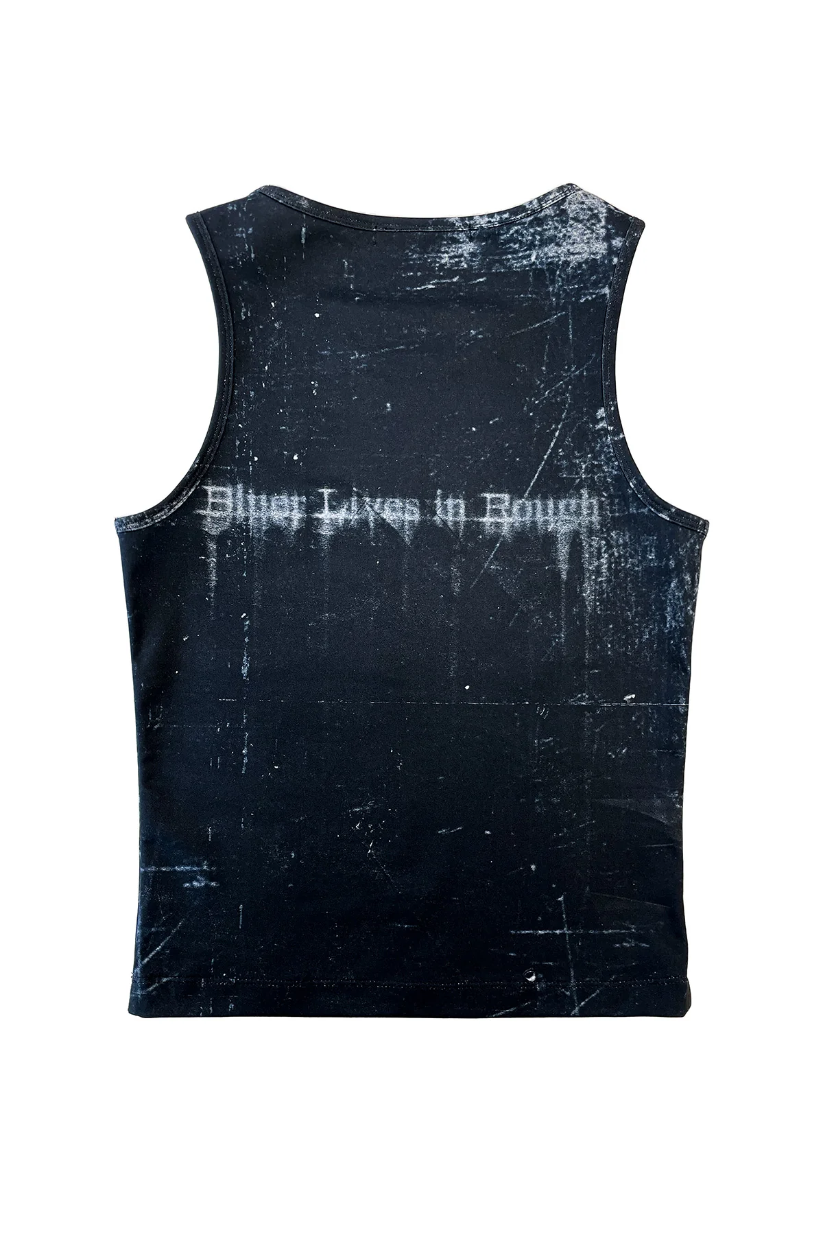 BLR BLUER BLR Printed Black Sleeveless