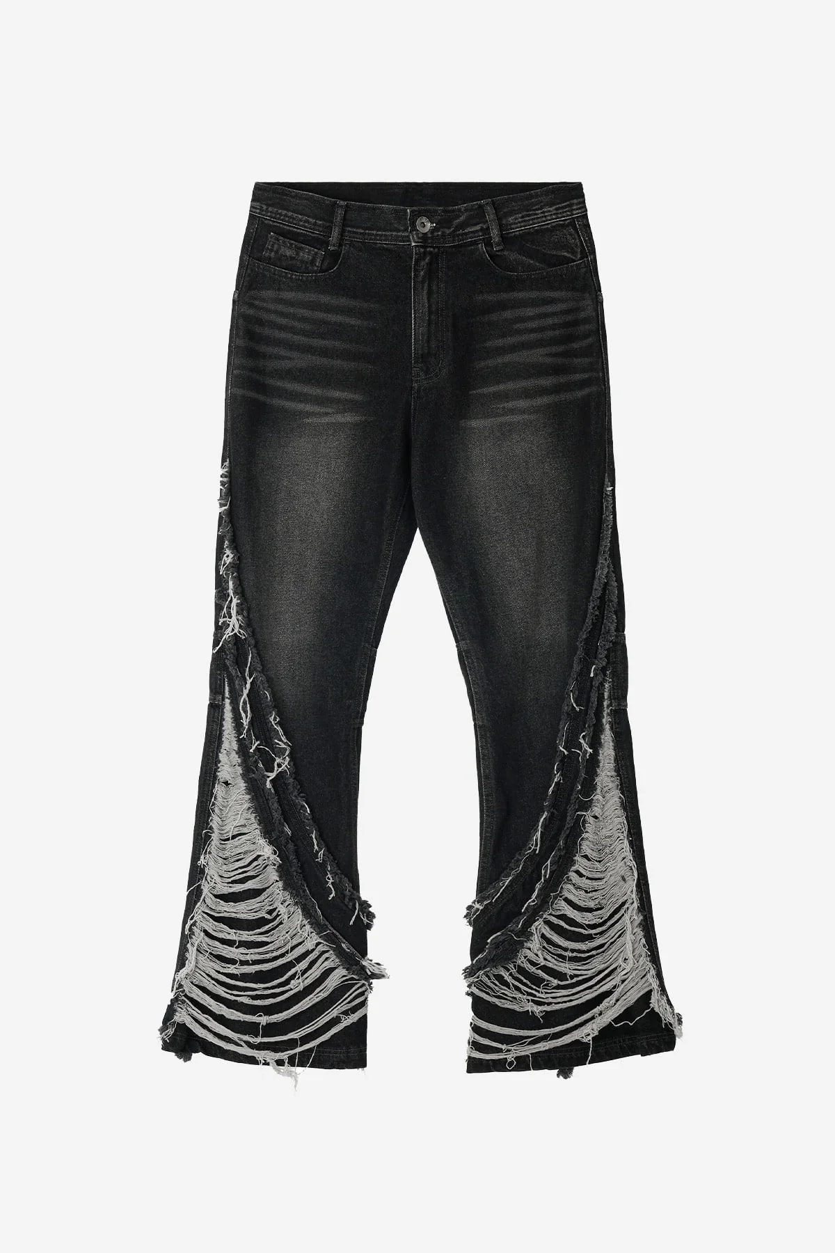 BLR BLUER DESTROYED CRUSH LINE WASHED PANTS
