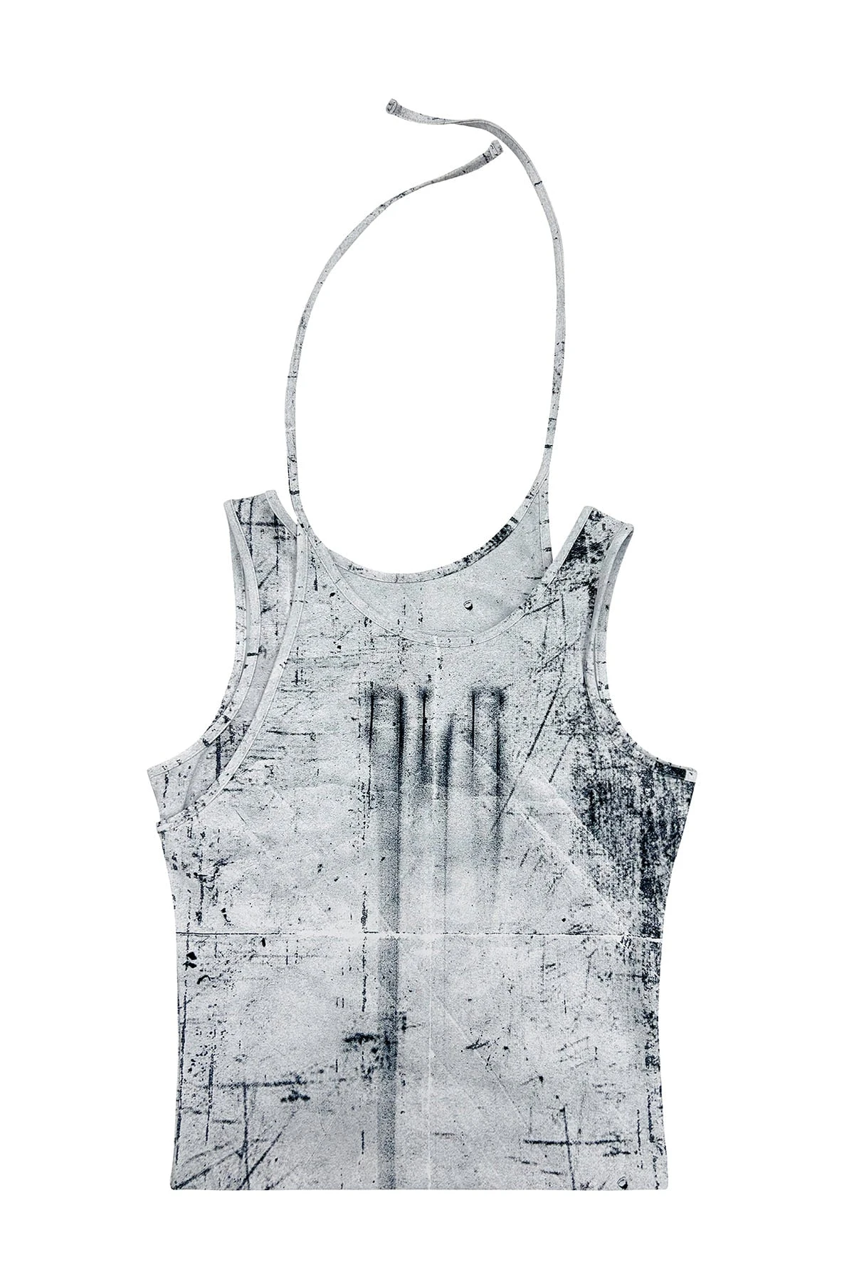 BLR BLUER PRINTED WHITE SLEEVELESS