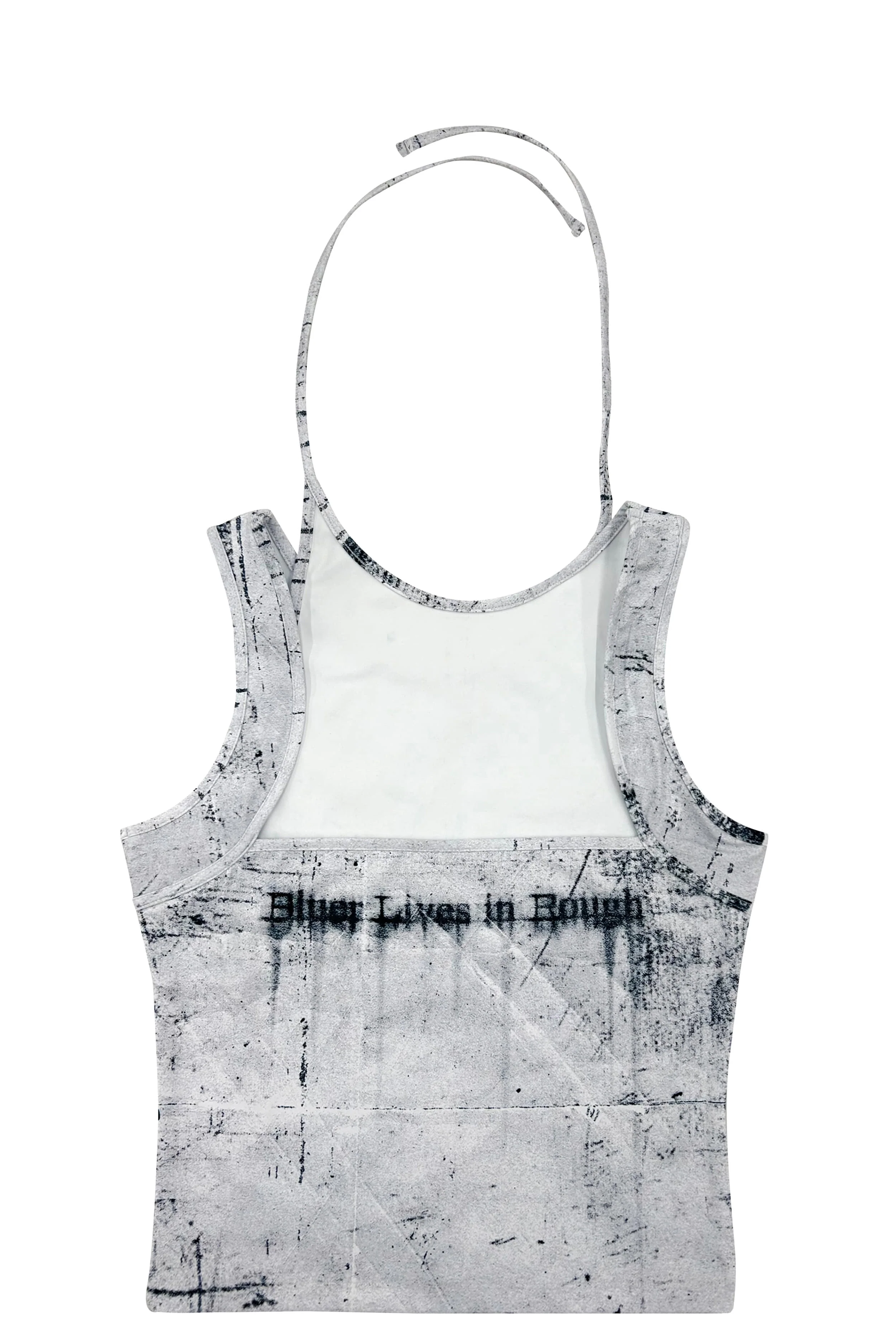 BLR BLUER PRINTED WHITE SLEEVELESS