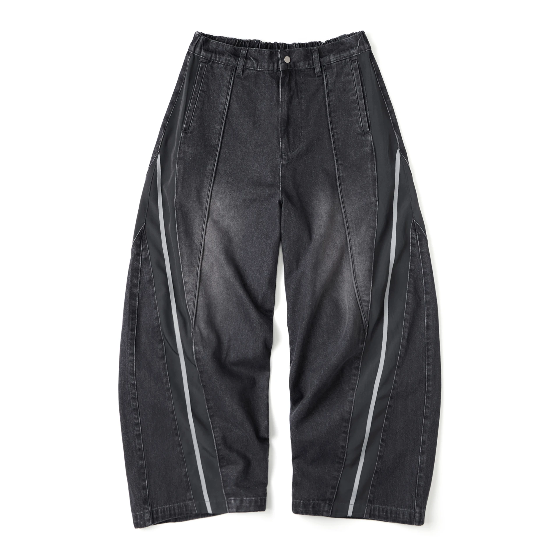 WALL OF SOUND 7:03/“TWIST” WIDE LEG TRACK PANTS (DENIM VER.)
