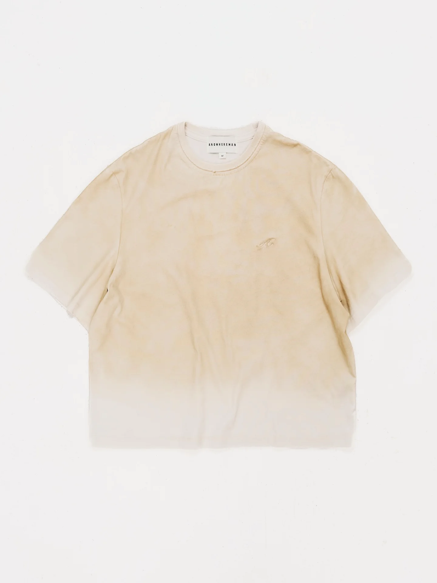 ANOWHEREMAN DIRTY WASHED CROPPED TEE DUST