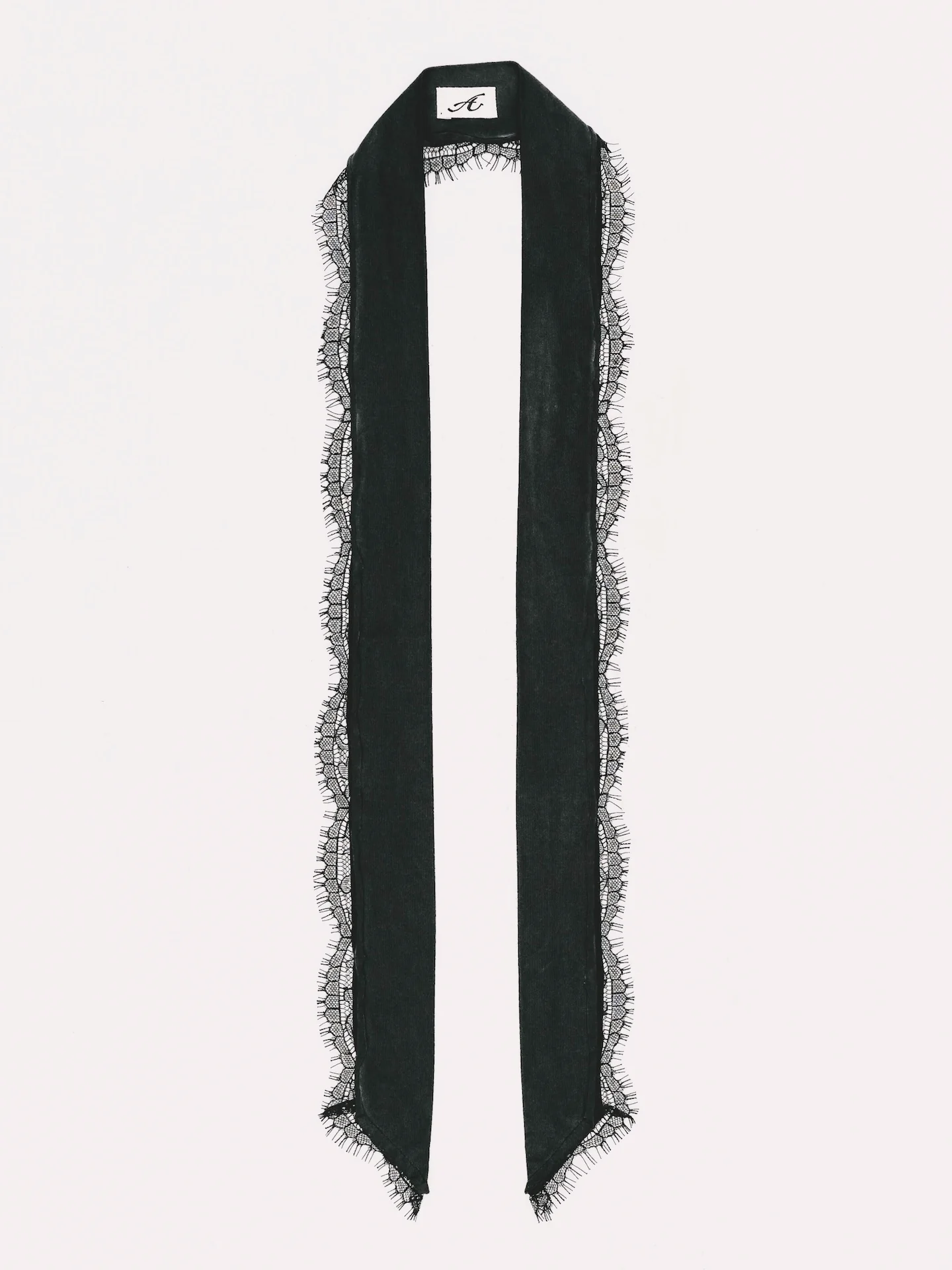 ANOWHEREMAN LACE WASHED SCARF BLACK (WOMEN)