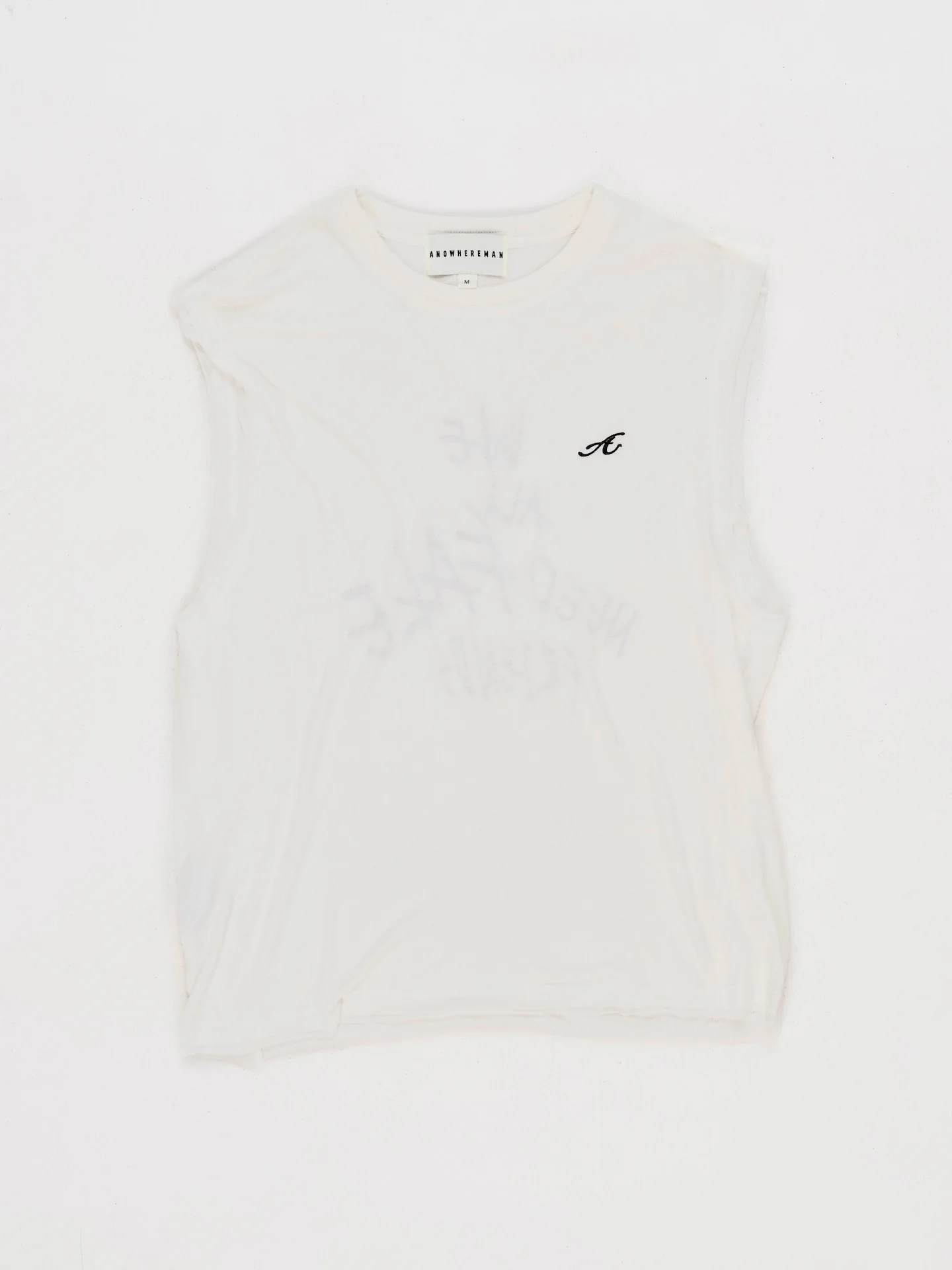 ANOWHEREMAN PRINT LAYERS TANK TOP WHITE