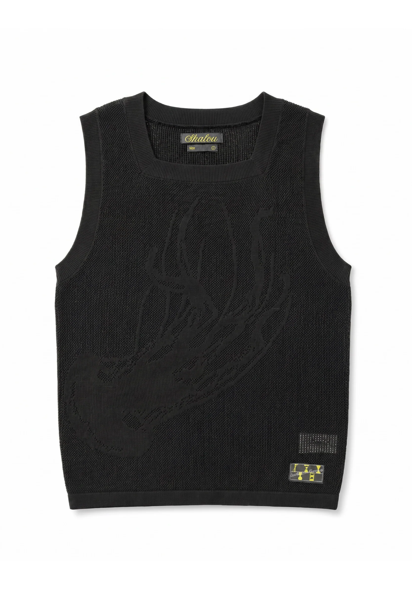 SHALOU Black Jellyfish Knit Vest
