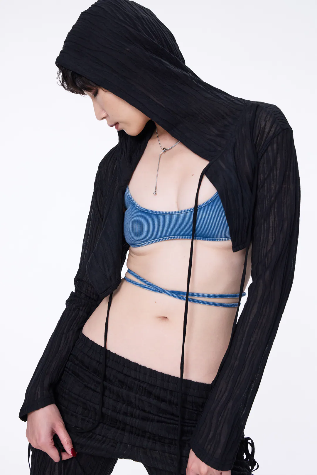 SILVER NINE Sheer Hooded Cover-Up 透膚連帽小罩衫