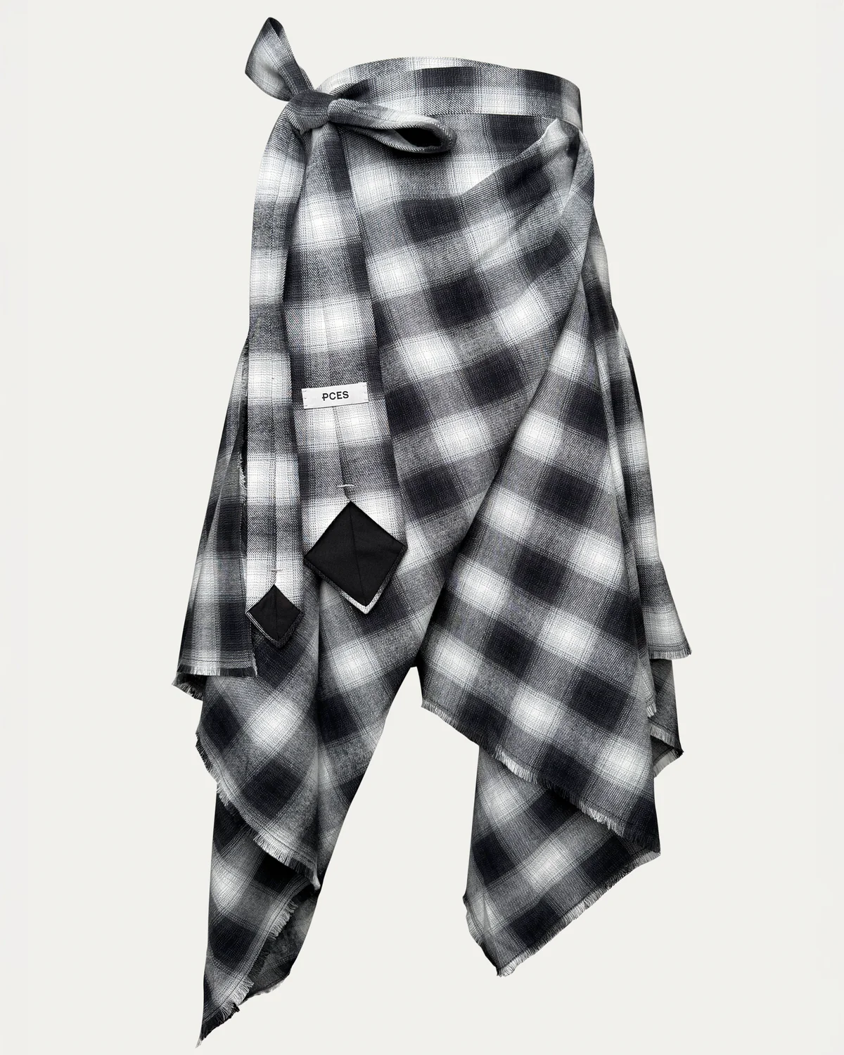 PCES 04 Necktie Wrap Skirt Black