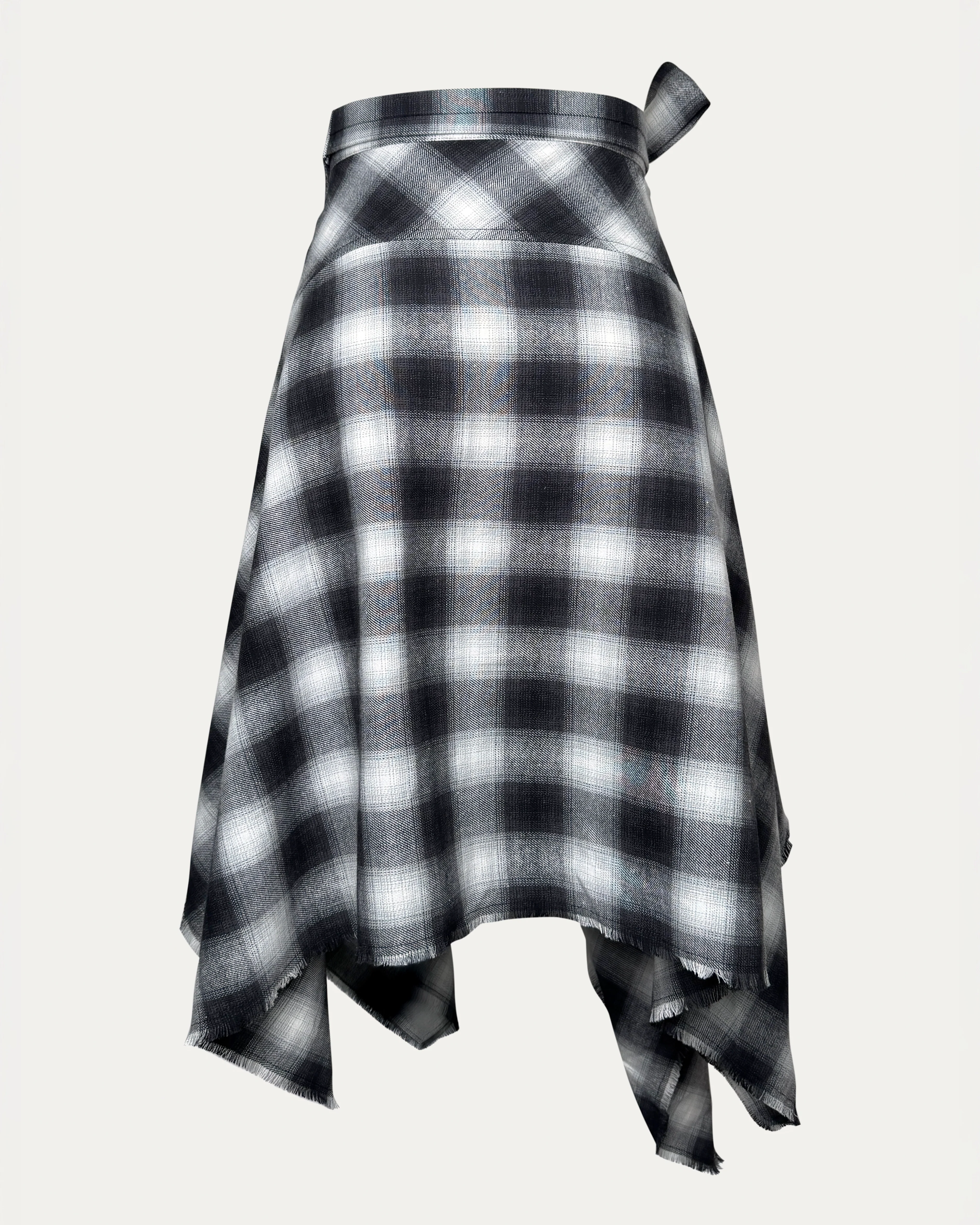 PCES 04 Necktie Wrap Skirt Black