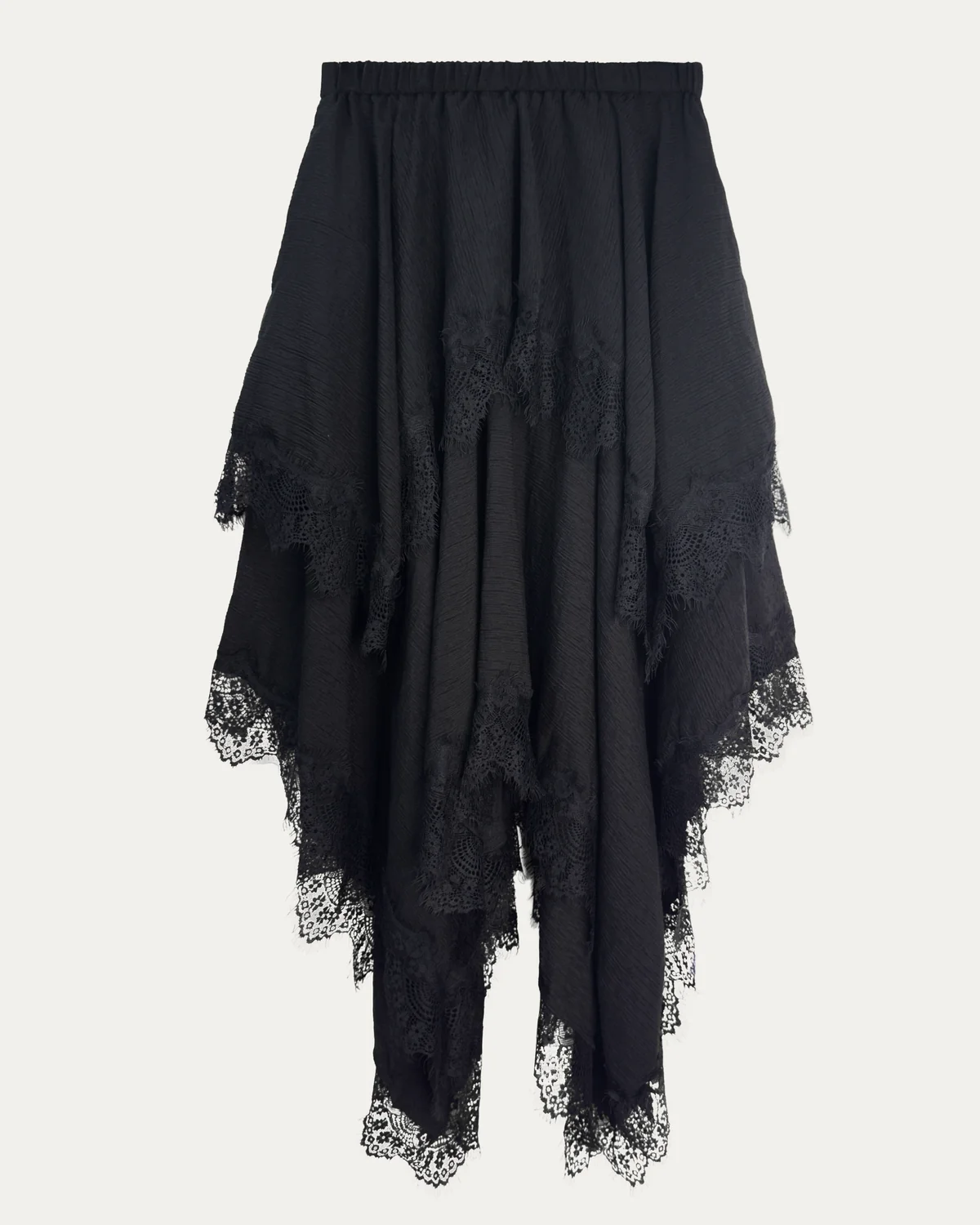 PCES 05 Zero Waste Lace Skirt Black