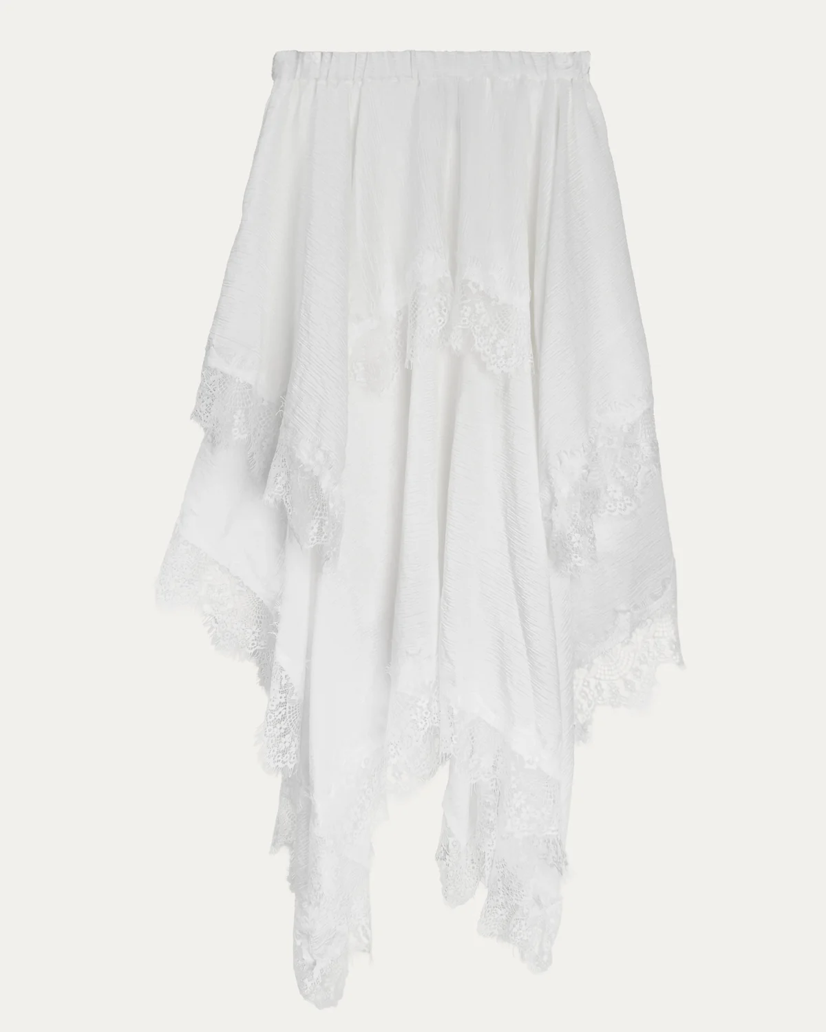 PCES 05 Zero Waste Lace Skirt White