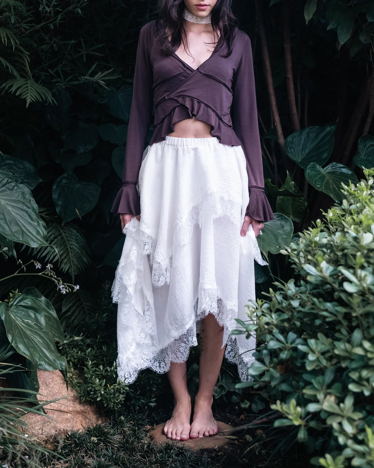 PCES 05 Zero Waste Lace Skirt White