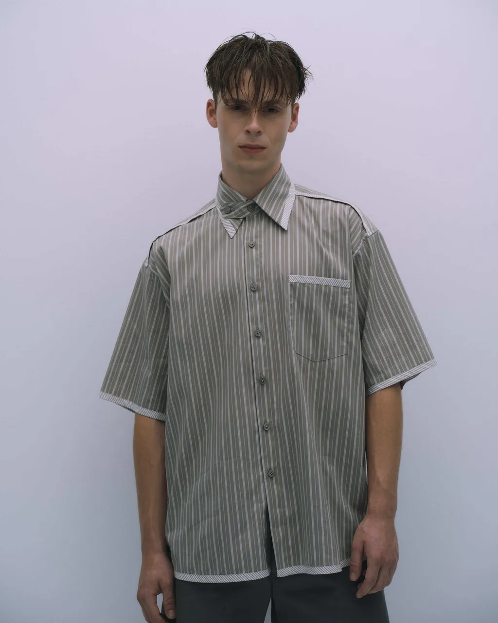 ASTER Striped Resort Collar Shirt