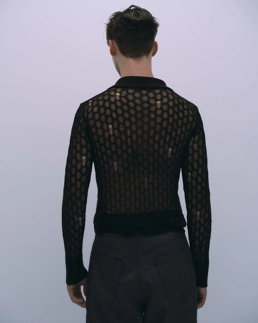 ASTER Openwork Knit Cardigan