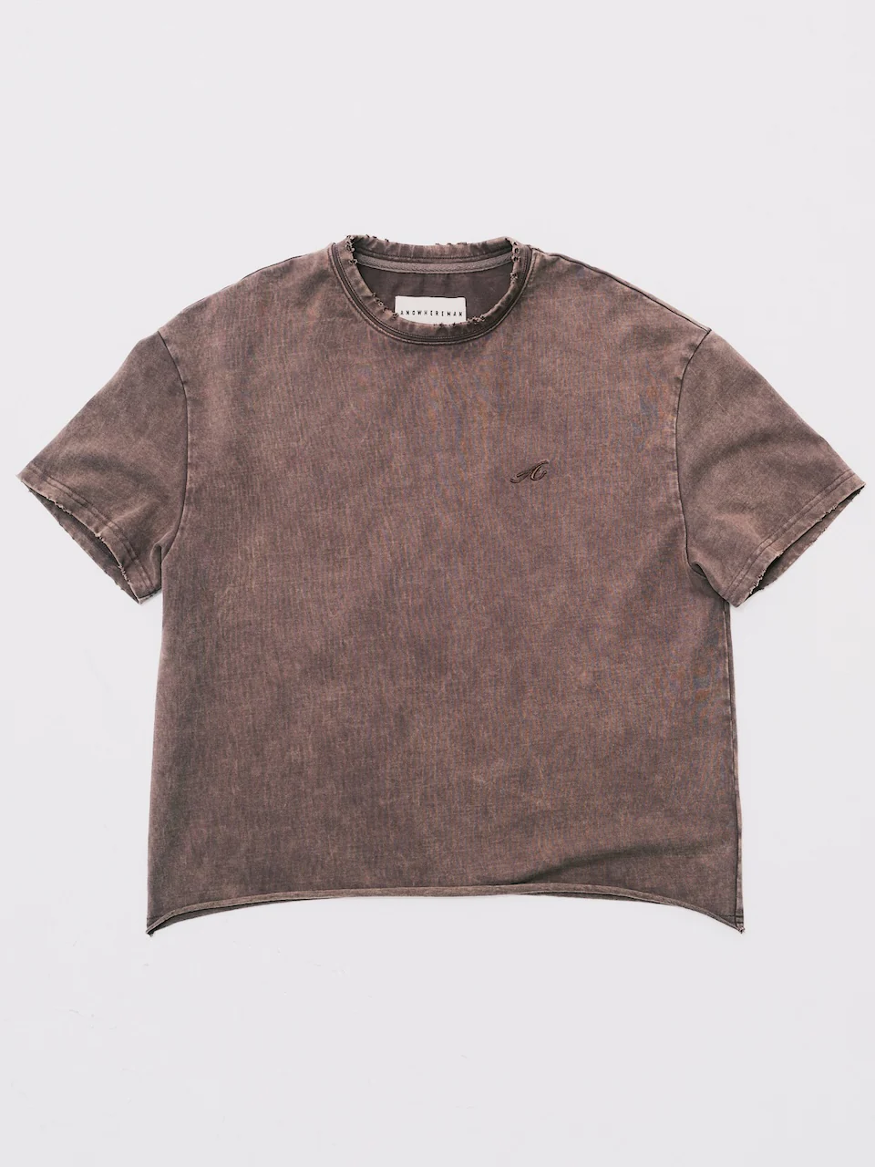 ANOWHEREMAN "A" BASIC T-SHIRT BROWN
