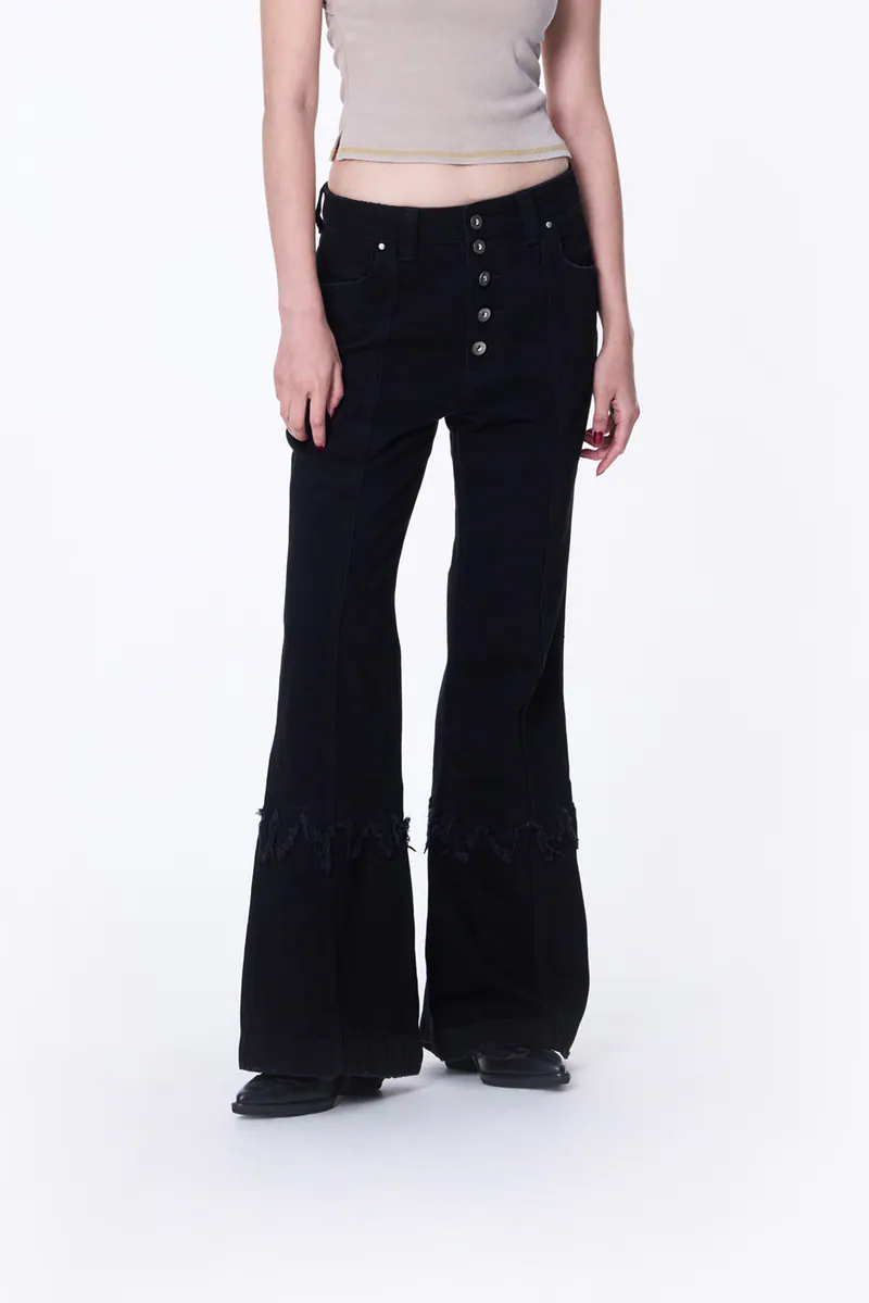 SILVER NINE Small Flame Denim Flare Pants 小火焰丹寧喇叭褲 / FRAGMENTS-011