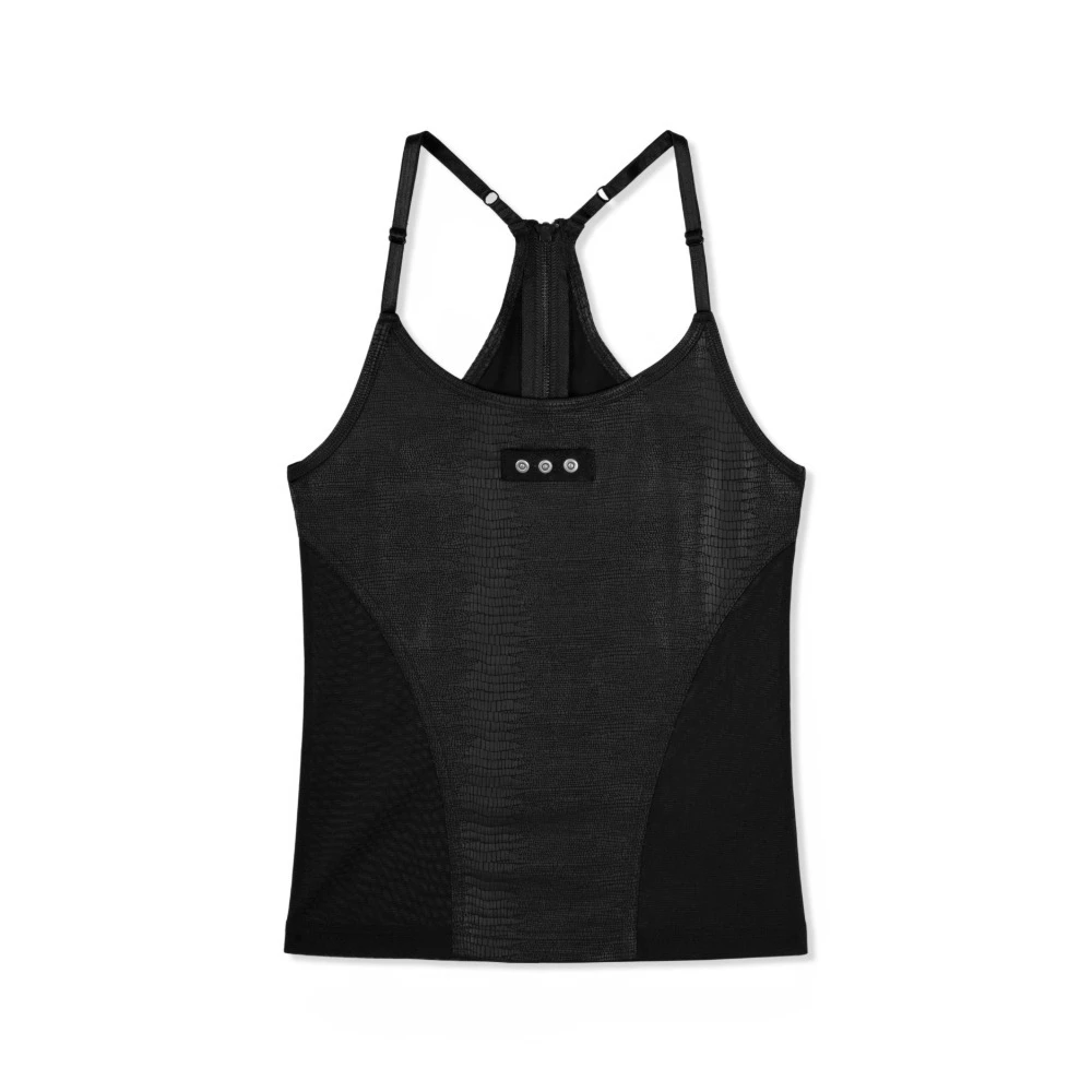 bonienkiye Back Zip Mesh Tank
