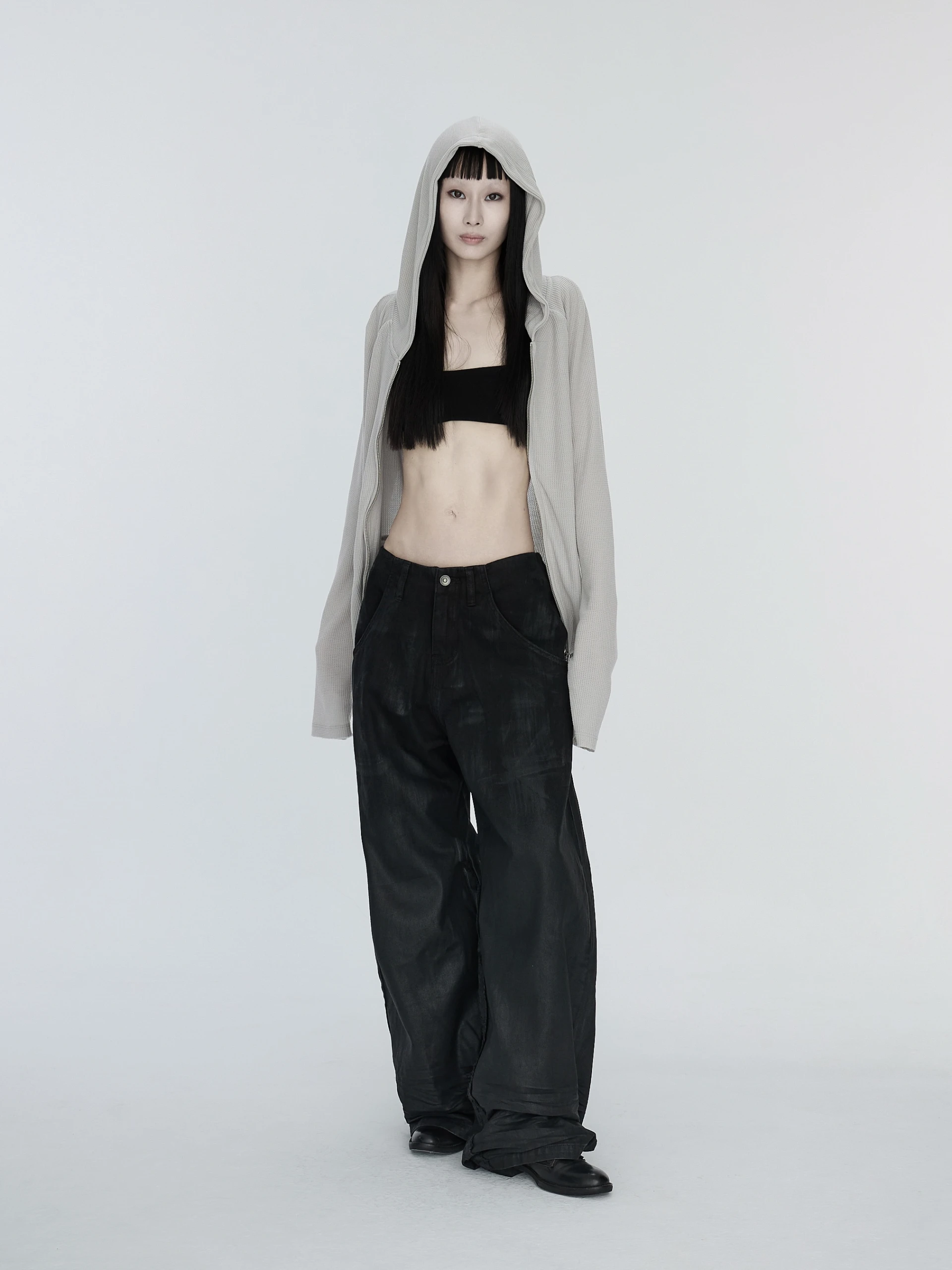 PIP WAXED WIDE TROUSER