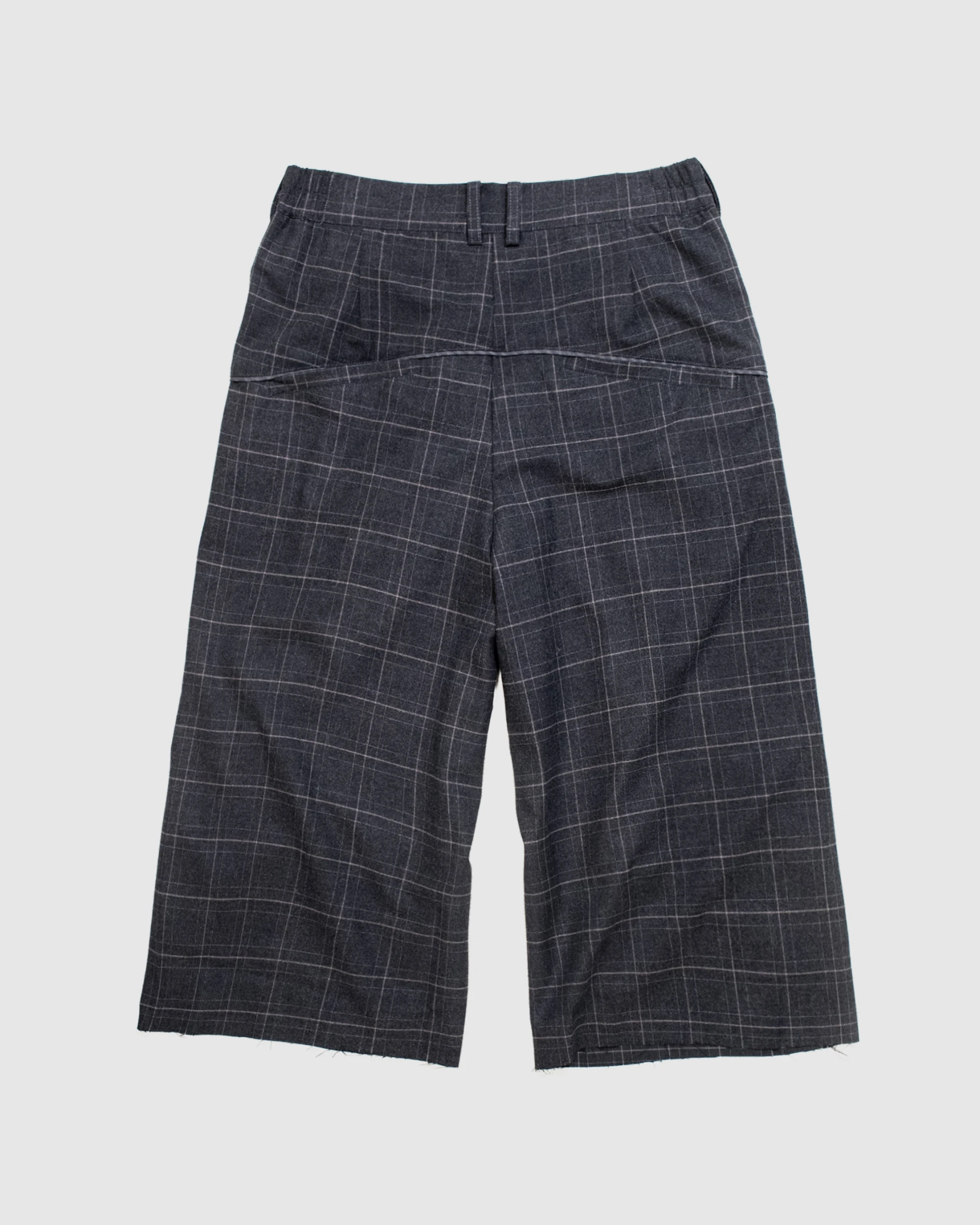 LiSenZ Raw Hem Checked Shorts