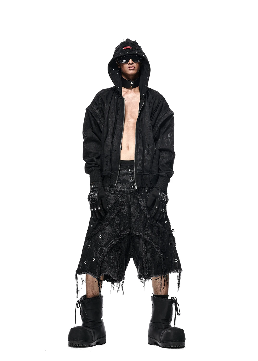 RICH Vamp Black Waxed Short